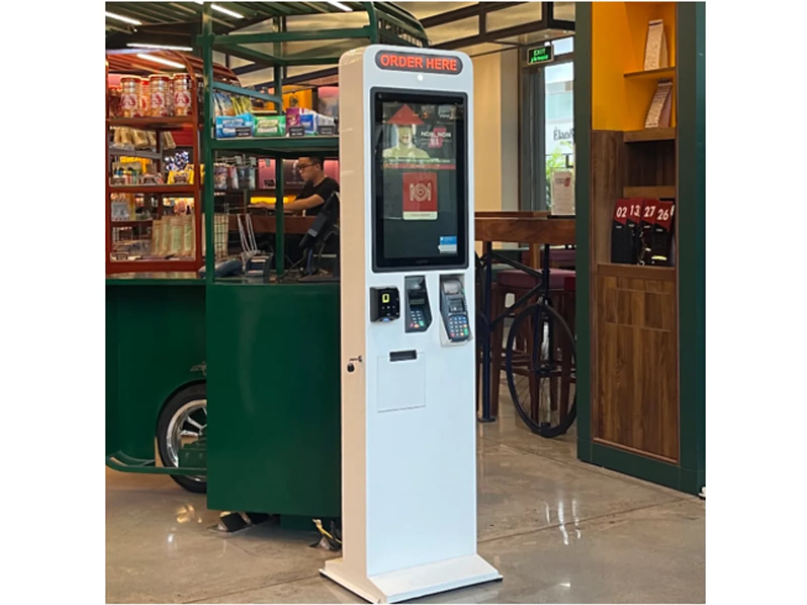 KIOSK Self service COMQ Q-KIOSK 27PMT (Series) - Góc 4: Kết nối